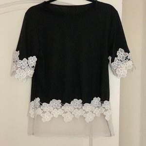 Black and white blouse